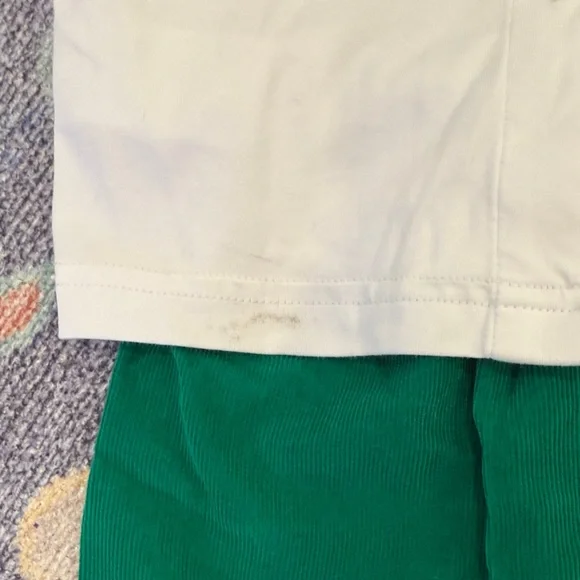 Smocked Holly Christmas Toddler Corduroy Pant Set - Picture 5 of 5